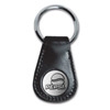 Custom Black 3/4" Continuity Teardrop Leather Key Tag w/ Laser Quick Insert