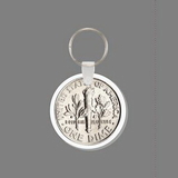 Key Ring & Full Color Punch Tag - 10 Cent Coin (Face Down)