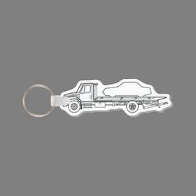 Key Ring & Punch Tag - Flatbed Tow Truck