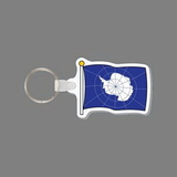 Key Ring & Full Color Punch Tag W/ Tab - Flag of Antarctica