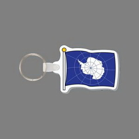 Key Ring & Full Color Punch Tag W/ Tab - Flag of Antarctica