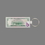 Key Ring & Full Color Punch Tag - 5 Dollar Bill (Face Down), Price/piece