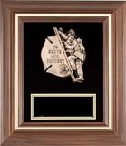 Blank American Walnut Frame w/ Fireman Casting/ Black Velour/ Black Brass Plate