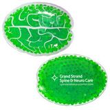 Custom Green Brain Hot/ Cold Pack with Gel Beads, 4 1/2