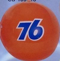 Custom Inflatable Solid Color Beachball / 16" - Orange