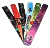 PVC Slap Bracelet/ Custom Logo Snap Wristband - Full Color, 9.8