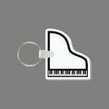 Key Ring & Punch Tag - Grand Piano (Outline W/ Keys)
