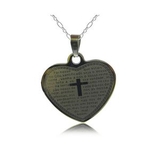 Custom Heart Shape Religious Jewelry Necklace Pendants, 1 3/10