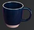 Custom 2 Tone Mug with C Handle (Cobalt Blue/White)