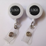 Custom Round Shape Retractable Badge Holder With Clip, 1.26