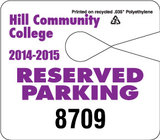 Custom Jumbo Recycled Polyethylene Hang Tag Parking Permit (0.035