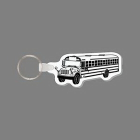 Key Ring & Punch Tag W/ Tab - School Bus