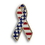 Custom American Flag Ribbon - Die Struck Patriotic Lapel Pins, 1" H, Price/piece