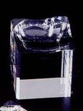 Custom Crystal Cube Base With Concave Top For Ball (1-3/4