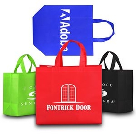 Custom Recyclable Non-woven Tote Bag, 15" W x 13" H x 7" D