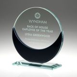 Custom Eclipse Jade Glass Trophy with Black Mirror - Small, 6.5
