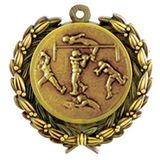 Custom Stock Track & Field Female #1 Medal w/ Wreath Edge (1 1/2