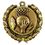 Custom Stock Basketball General Medal w/ Wreath Edge (1 1/2" ), Price/piece
