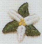 Custom Floral Embroidered Applique - 3 Petal Flower