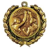 Custom Stock Victory Female Medal w/ Wreath Edge ( 1 1/2