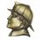 Blank Antique Brass Hand Painted Resin Fireman Head Plaque Mount (5 1/4"X4"), Price/piece
