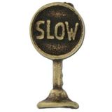 Custom Slow Sign Lapel Pin, 7/8