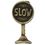 Custom Slow Sign Lapel Pin, 7/8" L X 1/2" W, Price/piece