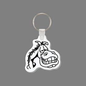 Custom Key Ring & Punch Tag W/ Tab - Smiling Horse (Face)