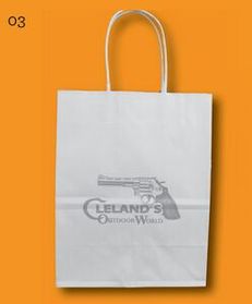 Custom White Shopping Bag (8"x4"x8")