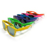 Custom Ray Cali Neon Mirror Lens Sunglasses - Assorted