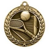 Custom 2 3/4'' Tennis Wreath Award Medallion