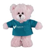Custom Soft Plush Pink Bear in Scrub Shirt 12