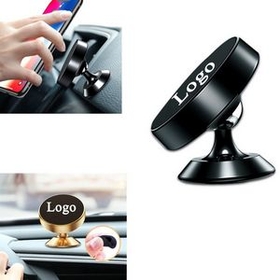 Custom 360-Degree Rotating Magnetic Suction Cup Car Phone Holder, 1.4"" L x 1.6"" W