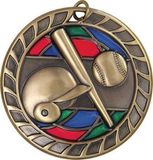 Custom Stained Glass Baseball Medal, 2.5