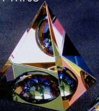 Custom Crystal Rainbow Pyramid With Center Dome (2-3/4