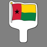 Custom Hand Held Fan W/ Full Color Flag Of Guinea-Bissau, 7 1/2