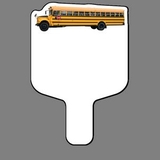 Custom Hand Held Fan W/ Full Color School Bus, 7 1/2