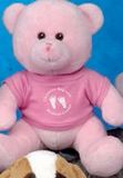 Custom Q-Tee Collection Stuffed Pink Bear