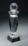 Custom Elegant I Crystal Golf Tower Ball Award - 12