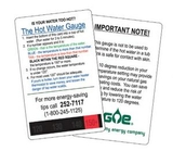 Custom Hot Water Tester Plastic Card /2 1/8