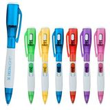 Custom WL-10 Write & Lite Retractable Ballpoint Pen w/ Colored Trim