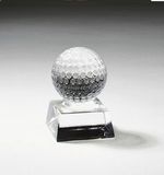 Custom Crystal Golf Ball Award, 2 .5