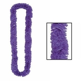 Custom Soft Twist Solid Purple Poly Leis, 1 1/2