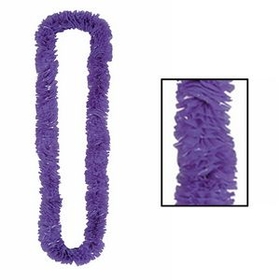 Custom Soft Twist Solid Purple Poly Leis, 1 1/2" W x 36" L