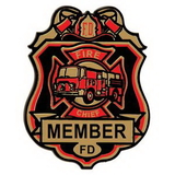 Custom Stock Plastic Fire Chief Badge