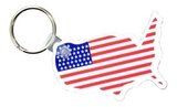 Custom USA Soft Key Fob w/ Flag Imprint (Spot Color)