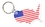 Custom USA Soft Key Fob w/ Flag Imprint (Spot Color), Price/piece
