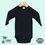 Custom Black Poly Cotton Blend Infant Long Sleeve Onesie, Price/piece