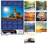 Custom Stock Art Year at a Glance Wall Calendar, 12