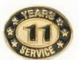 Custom Stock Die Struck Pin (11 Years Service)